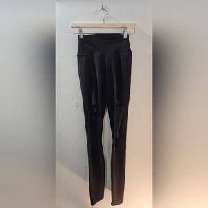 Alo Yoga Ripped Airbrush High-Waist Warrior Leggings